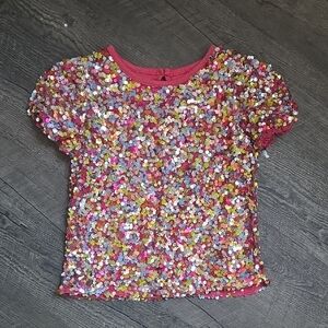 Sequin Pink Kids Top